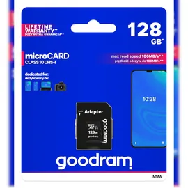 GoodRam microSDXC 128GB Class 10 UHS-I + SD-Karten