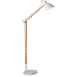 FABAS Stehlampe Sveva Holz Braun, Weiß Braun /