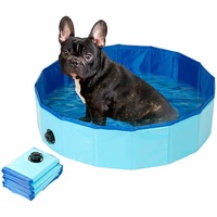 Sweetypet Faltbarer Hundepool mit rutschfestem Boden & Ablassventil, 80 x 20 cm