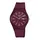 Q&Q Unisex - Uhr Silikonarmband Datumsanzeige Dornschließe 10 Bar (Bordeaux)