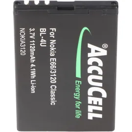 AccuCell Li-Ion-Akku 900mAh 3.7V für Nokia BL-4U, BL-4UV, MP-S-V, N4U85T, TB-BL4U