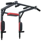 vidaXL Dip Station Schwarz/Rot