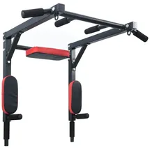 vidaXL Dip Station Schwarz/Rot