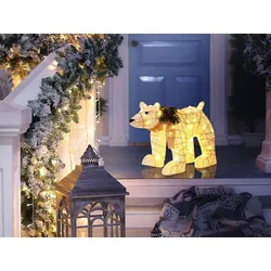 Outdoor Weihnachtsbeleuchtung LED weiß Bär 34 cm SIVULA