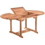 Gartentisch 120cm rund ausziehbar Teak massiv Holztisch Esstisch Garten Tisch