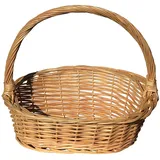 KretaNatura Geschenkkorb, Weidenkorb, Präsentkorb, Gross 45x33x38 cm