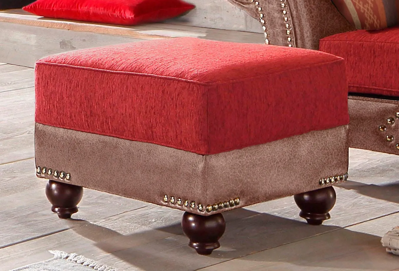 Home affaire Hocker »King George« Home affaire braun/rot