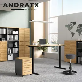 bümö Schreibtisch Andratx Eiche / Schwarz