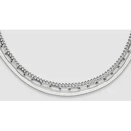 s.Oliver Layering-Fußkettchen aus Edelstahl - silber - 27