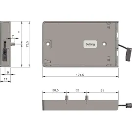 Italiana Ferramenta Bremsklappenhalter grau 26 cm