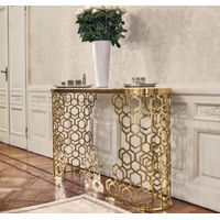 JVmoebel Konsolentisch Luxus Design Konsolen Tisch Möbel Sideboard Einrichtung Gold (1-St., Konsolentisch), Made in Europe goldfarben
