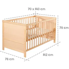 roba Kombi-Kinder-Holzbett ahorn