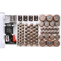 Batterie Organizer,Batterie Aufbewahrungsbox Organizer mit Batterietester