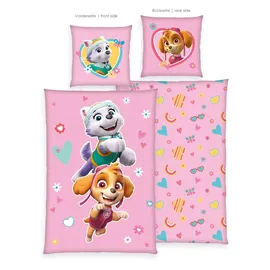 Paw Patrol Glow in the Dark Rosa 135 x 200 cm + 80 x 80 cm