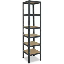 shelfplaza Schwerlastregal Metall 200x50x50 cm anthrazit 6 Böden
