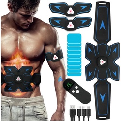 LifeImpree EMS-Gerät EMS Trainingsgerät, Bauchmuskeltrainer, (USB Wiederaufladbar Muskelstimulator bauchtrainer), mit 6 Modi & 15 Intensitäten blau