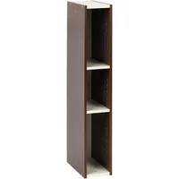 Iris Ohyama Platzsparendes Regal, Extra Schlank, 3 Ebenen, Braun, Verstellbar, Modular, Für Wohnzimmer, Homeoffice, Schlafzimmer, Organisation, Bücher, CD, Dekor, Einfache Montage, UB-9015