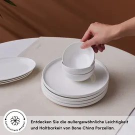 KARACA Forever Bone Fika Tafelservice 22-tlg. elegantes Frühstücksset