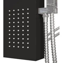 vidaXL Duschpaneel-System Aluminium Schwarz