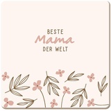 Grafik Werkstatt lustiger Untersetzer aus Kork | Beste Mama der Welt, Bunt