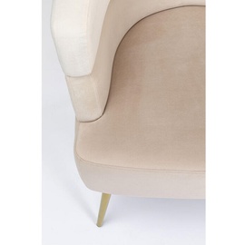 Kare DESIGN Sessel Sandwich Stoff Beige Creme