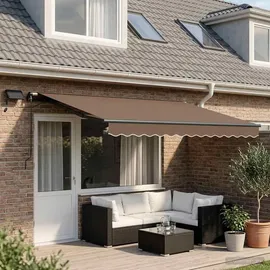 vidaXL Einziehbare Markise 500 x 300 cm taupe