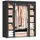Songmics Stoffkleiderschrank 150 x 175 x 45 cm Schwarz