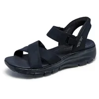 SKECHERS Easy Going Somewhere Sunny schwarz, Sandal Gr. 40