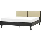 Beliani Bett schwarz Lattenrost 180 x 200 cm