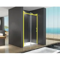 Buylando Viktoria 100x195 cm Nischendusche mit Schiebetür - Gold