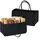Relaxdays Kaminholztasche Filz 28 l 2er Set Schwarz