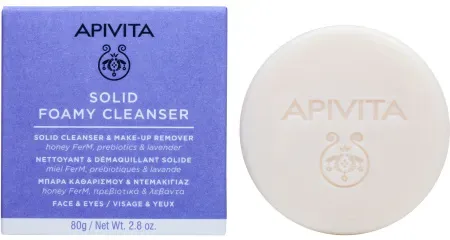 Apivita Solid Foamy Cleanser Gesichts- Und Augenreiniger 80g