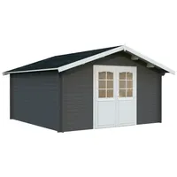 Palmako Gartenhaus Lotta 13,9 m2 - 34 mm Grau