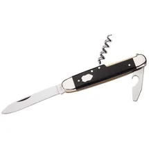 Hartkopf Hartkopf-Solingen Stahl 1.4034, Rostfrei, Korkenzieher, Kombiwerkzeug, Ebenholz, Neusilberbacken Taschenmesser