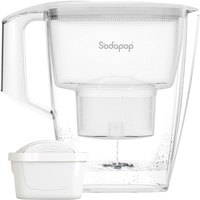 Sodapop 10029101 Wasserfilter 3 l Weiß, Transparent