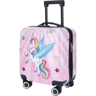 TheTrueC Kindertrolley Einhorn 4-Rollen 46 cm / 46 l rosa