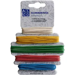 ALCO Gummiringe Naturkautschuk sortiert 75 Stück
