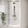 Badplaats Essos Walk-In-Dusche 50 x 200 cm Schwarz