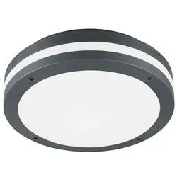 Trio LED-Außendeckenleuchte Piave Kunststoff Grau Anthrazit