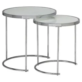 Wohnling Beistelltisch Rund Ø 50/42 cm Silbern 50 x 50 x 50 cm