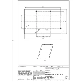 Spelsberg TK-Montageplatte f.TK 3625, 331x220mm TK MPI-3625
