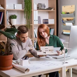 Relaxdays Wandorganizer Bambus 58 x 34 x 15 cm 15-tlg. grau