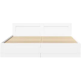 vidaXL Bettgestell 180 x 200 cm Weiß