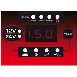 KS Tools 12V + 24V SMARTcharger Hochfrequenz-Batterieladegerät 25A/12,5A