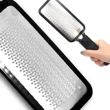 Zeeanker Edelstahl Fussfeile Hornhauthobel Hornhautentferner Hornhautfeile Rostfrei Material Hornhautentferner Entferner Harte Fuß Hornhautraspel Perfektes Pediküre-Werkzeug Für Zuhause(schwarz)