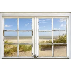 Leinwandbild QUEENCE "Sylt", beige (farbe bild(er): natur), B:60cm H:90cm, Canvas, Holzrahmen, Bilder, Premium-Leinwandstoff