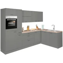 OPTIFIT Winkelküche L-Form 265 x 175 cm grau