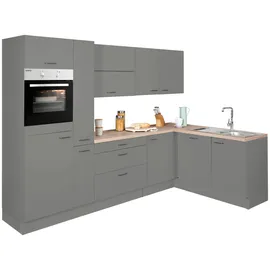 OPTIFIT Winkelküche L-Form 265 x 175 cm grau