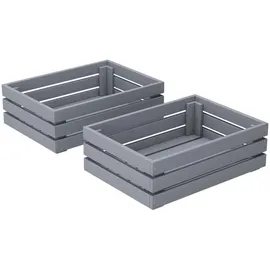 Vicco Aufbewahrungsbox Holzwerkstoff 44,5x32 cm Grau 2er Set