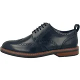 CLARKS Unisex Aldwin Limit Shoes, Navy Leather, 42 EU
